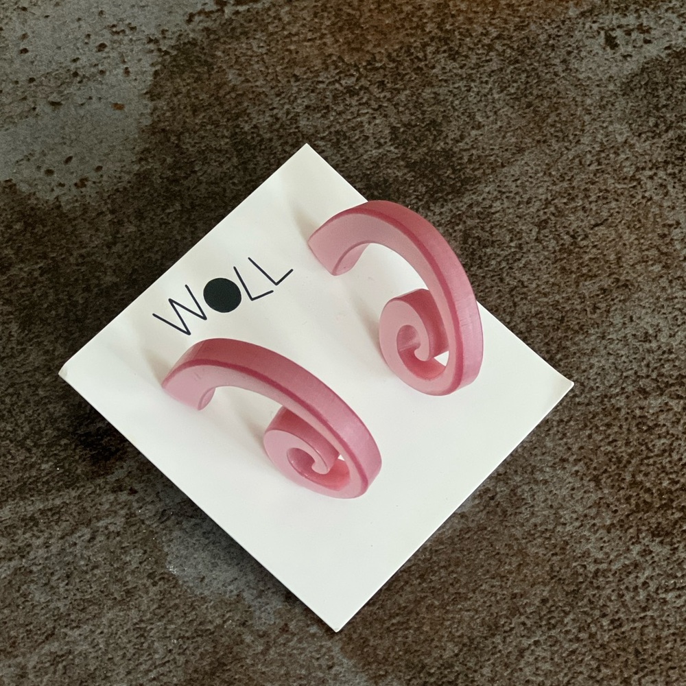 Elizabeth Woll Spiral Mauve Earrings